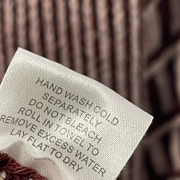 ModCloth Standout Burgundy Knit Open Front Cardigan Sweater Size Large - Picture 8 of 8